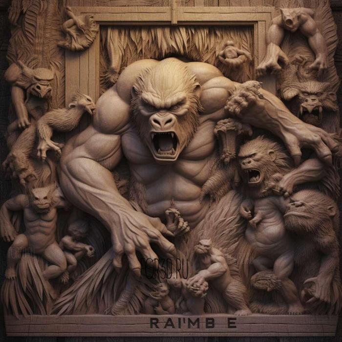 Rampage movie 3 3d stl модель для ЧПУ